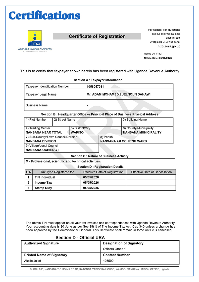Project achievement recognition certificate